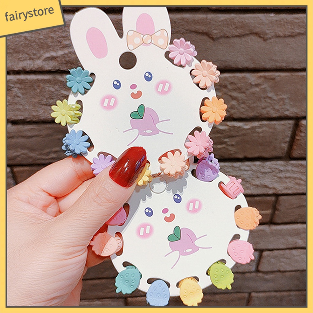 Set 10 Kẹp Tóc Càng Cua Độ Co Giãn Cao Không Phai Màu Trang Trí Tóc Ngọt Ngào Cho Bé