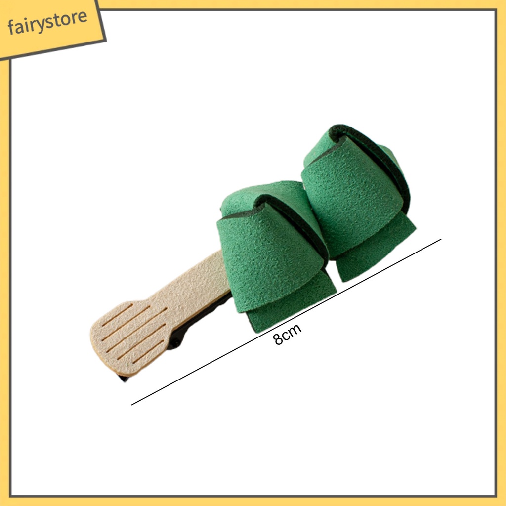 Kẹp Tóc Hình Cây Nấm Viền Dài Chống Trượt Bằng Thép Không Gỉ