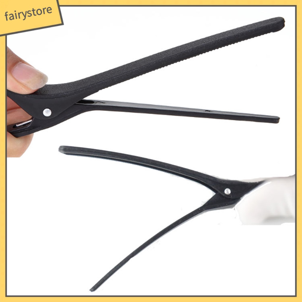 Set 12 Kẹp Tóc Tạo Kiểu Bằng Nhựa Màu Sắc Trơn Dành Cho Salon