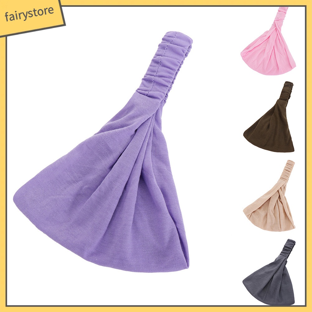 Băng Đô Cài Tóc Màu Trơn Dùng Rửa Mặt / Trang Điểm Tiện Dụng