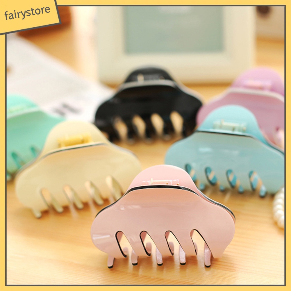 Kẹp Tóc Càng Cua Lớn Bằng Acrylic Màu Sắc Đơn Giản Thời Trang Dành Cho Nữ