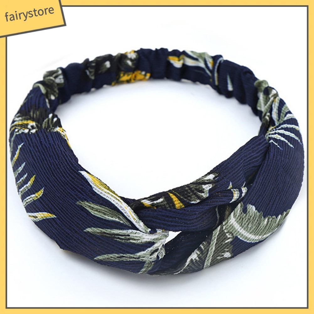 Băng Đô Cài Tóc Co Giãn In Họa Tiết Thời Trang Cho Nữ