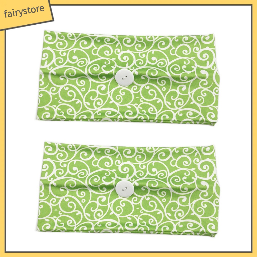 Bộ 2 Băng Đô Cài Tóc Co Giãn In Họa Tiết Thời Trang Cho Nữ