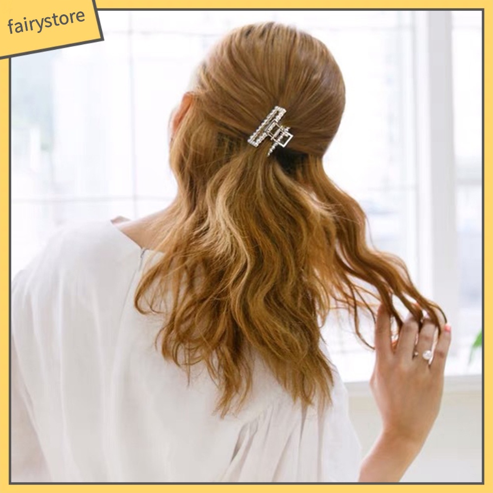 Kẹp Tóc Đuôi Ngựa Đính Ngọc Trai Giả Lấp Lánh Cho Nữ