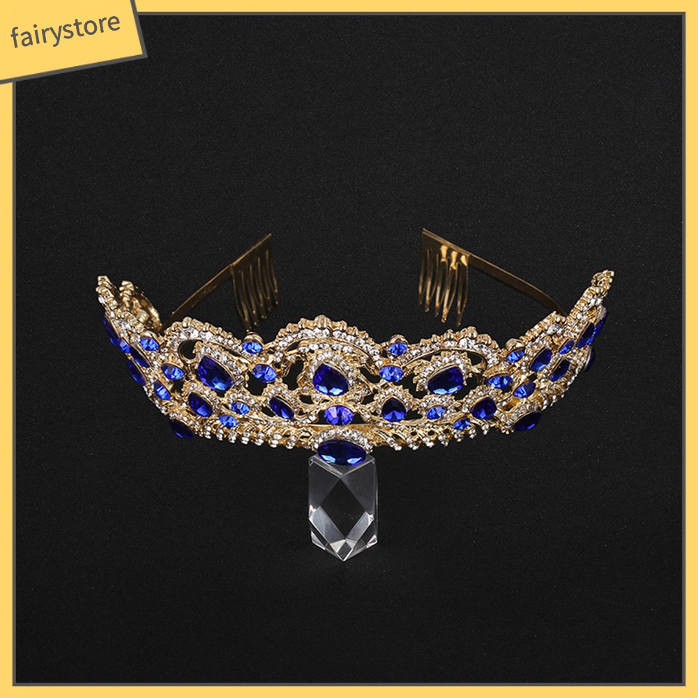 Cài Tóc Hình Vương Miện Đính Đá Sang Trọng Cho Nữ