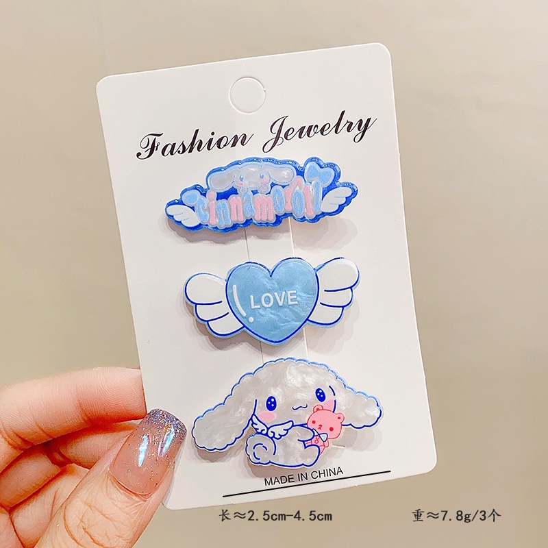 3 cái / bộ kẹp tóc sanrio tóc mái hoạt hình dễ thương và kẹp tóc gãy cho bé gái h0198