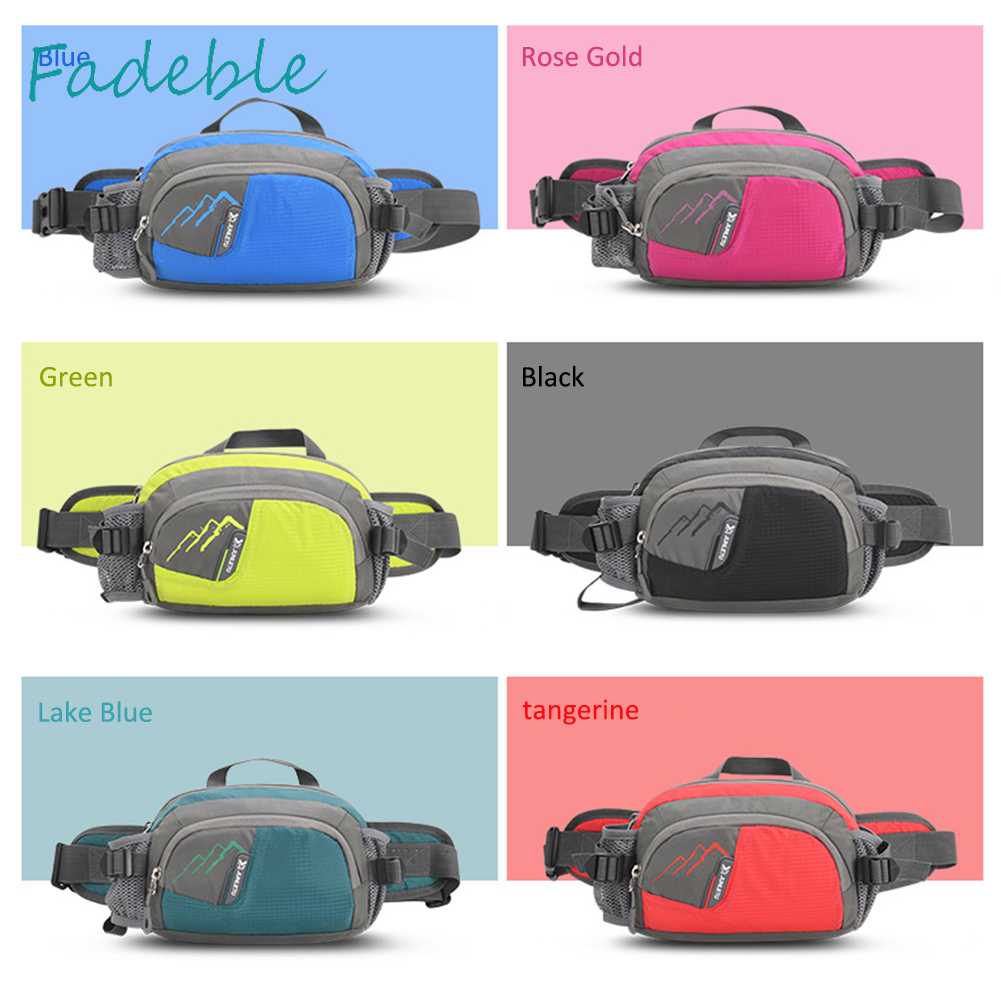 Túi Đeo Thắt Lưng Bằng Nylon Gọn Nhẹ Kèm Giá Đỡ Chai Nước Co Giãn Cho Hoạt Động Thể Thao Ngoài Trời