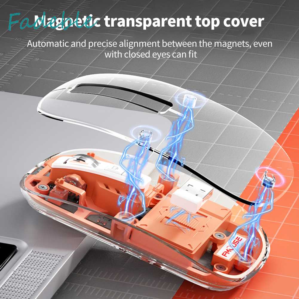 Chuột Cơ Chơi Game Type-C Trong Suốt Cho PC Laptop Notebook