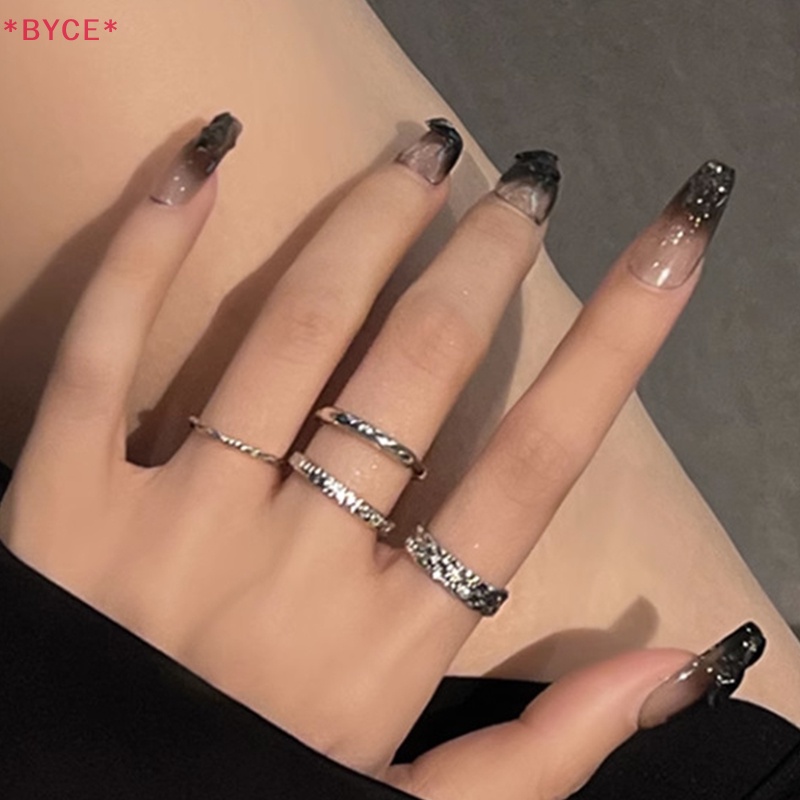 Bộ 3 Nhẫn Đeo Đốt Ngón Tay Màu Bạc Phong Cách Punk Cổ Điển Thời Trang Cho Nữ Mới