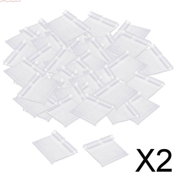 [Prettyia1] Set 2 Giá Đỡ Nhãn Màu Trong Suốt Kích Thước 60x42mm