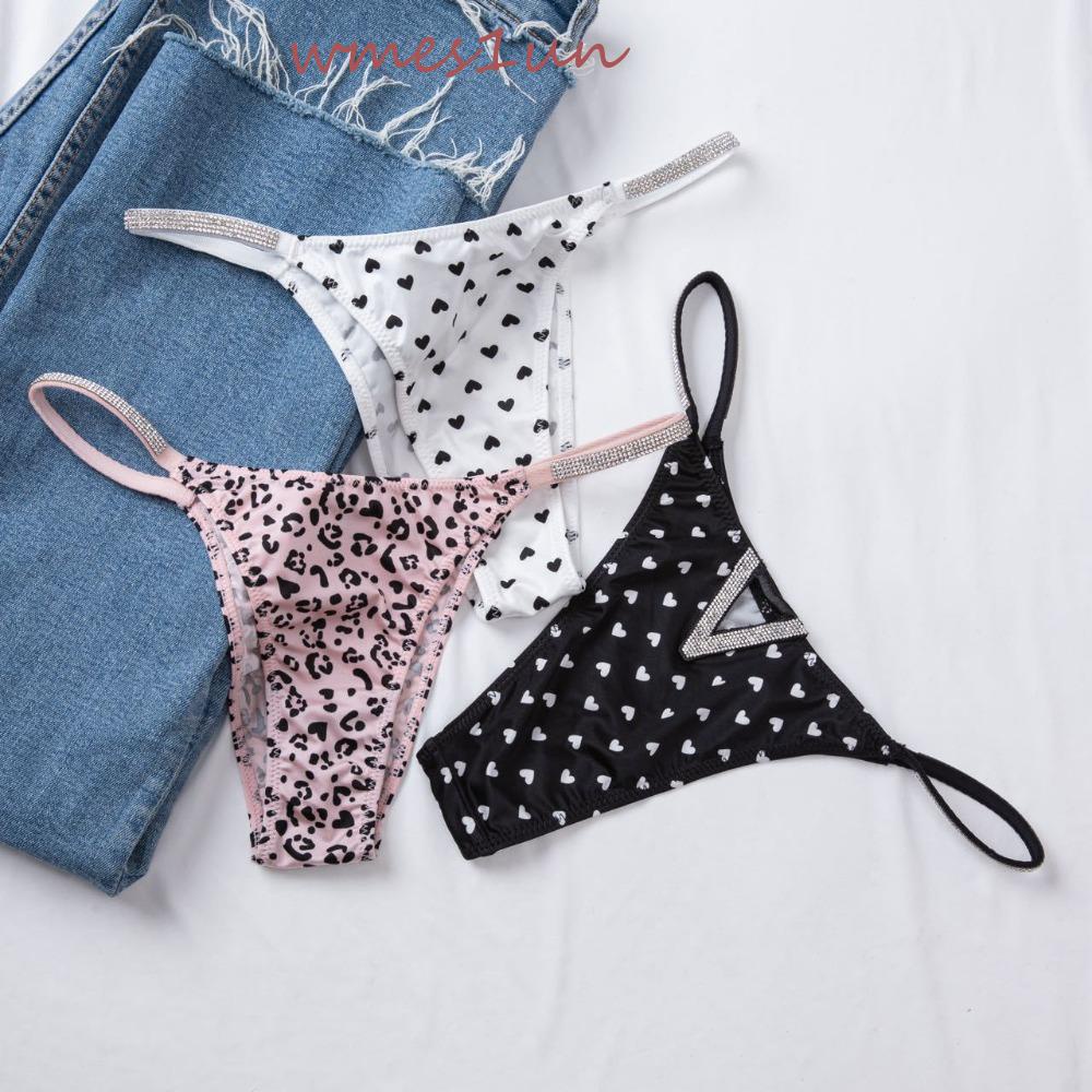 Quần Lót Lụa Lạnh Rỗng Chữ V Thoáng Khí Chống Vi Khuẩn Màu Sắc Tinh Khiết WMES15H|Quần Lót Lọt Khe Hình Trái Tim Gợi Cảm Cho Nữ