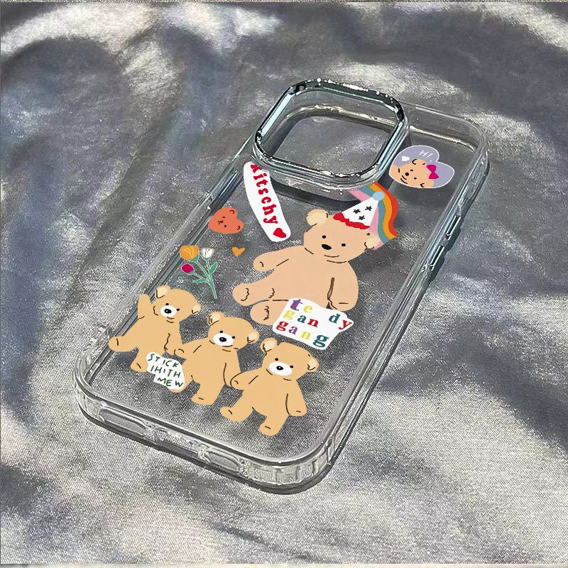 ✅Ốp Điện Thoại Mềm Chống Sốc Có Tay Cầm Hình Gấu Cho Apple iPhone1213 8 11plus max 14pro / 7