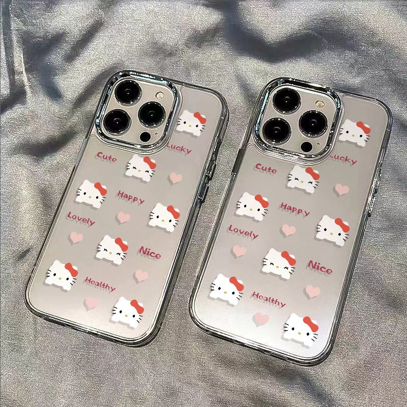 ✅Ốp Điện Thoại Dẻo Họa Tiết Hoạt Hình Mèo Kitty Dễ Thương Chống Sốc Cho Iphone14Proiphone12ins 7plus max Apple 11 813 XGNC
