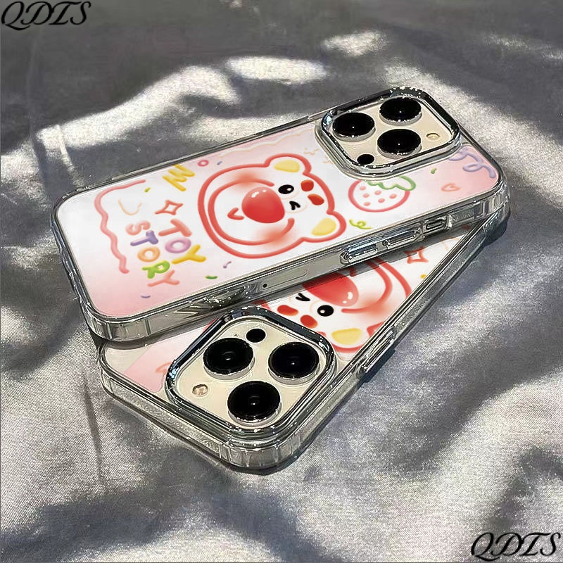 ✅Ốp Điện Thoại Mềm Chống Sốc Họa Tiết Gấu Và Dâu Tây Cho Iphone 8I 12 1114pro 13 7 plus