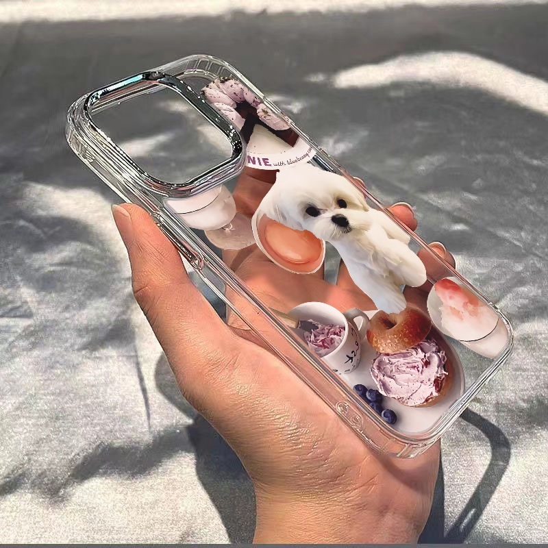 ✅Ốp Điện Thoại Mềm Chống Sốc Hình Chú Chó Trắng Cho Apple plus13 iPhone128 / 7max Cake 1114proins Q8JR