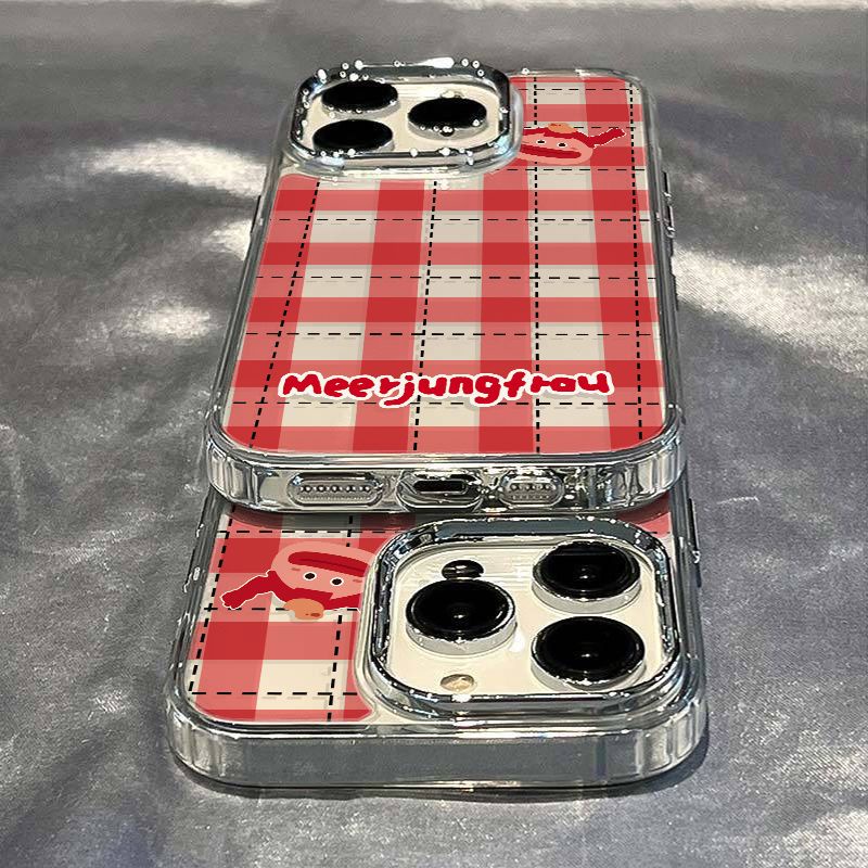 ✅Ốp Điện Thoại Dẻo Họa Tiết Kẻ Ô Chống Sốc Cho Iphone 12 5YWE Max 13814proplus 11 7