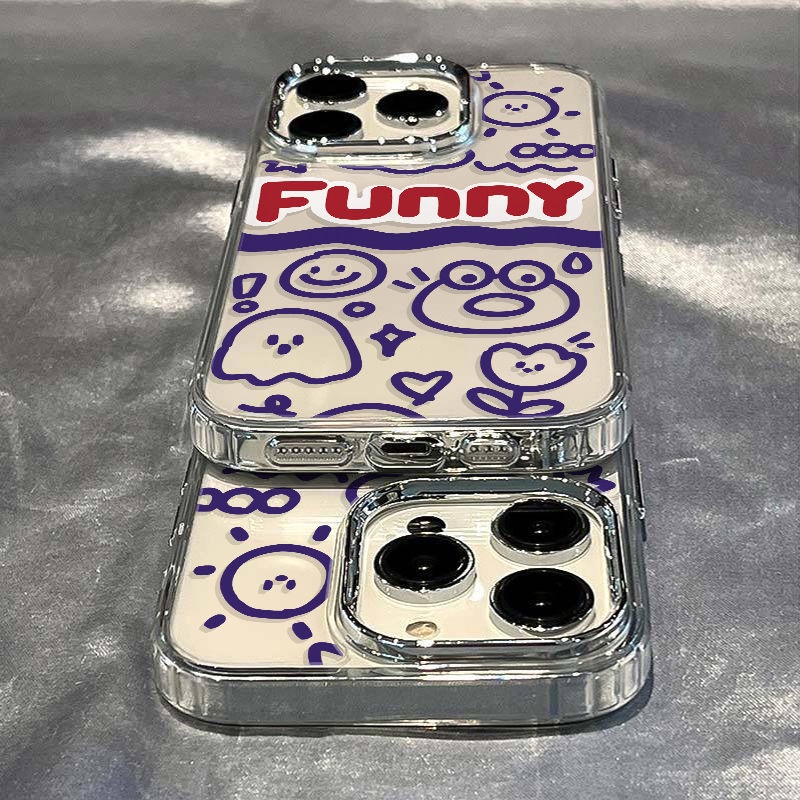 ✅Ốp Điện Thoại Mềm Chống Sốc Họa Tiết Hoạt Hình Graffiti Đơn Giản Cho Iphone Max 7 14pro plus 128 1113ins KCW7