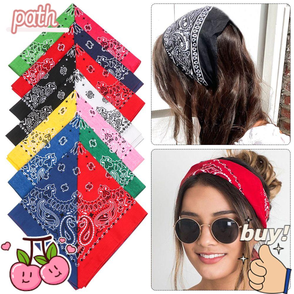 Khăn Choàng Cổ Hình Vuông Chất Liệu Cotton Họa Tiết Hoa Phong Cách Hip Hop