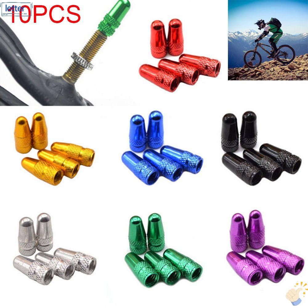 Bộ 10 Nắp Van Lốp Xe Đạp Bằng Hợp Kim Nhôm Siêu Bền Tiện Dụng