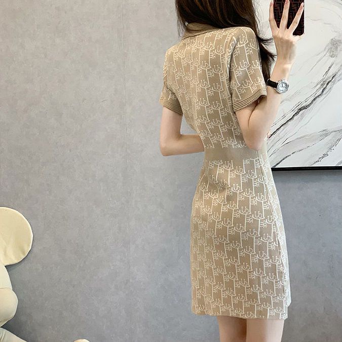 Đầm Dệt Kim Dáng Ôm In Họa Tiết Thời Trang Mùa Hè 2023 Phong Cách Pháp Cổ Điển Sang Trọng Dành Cho Nữ