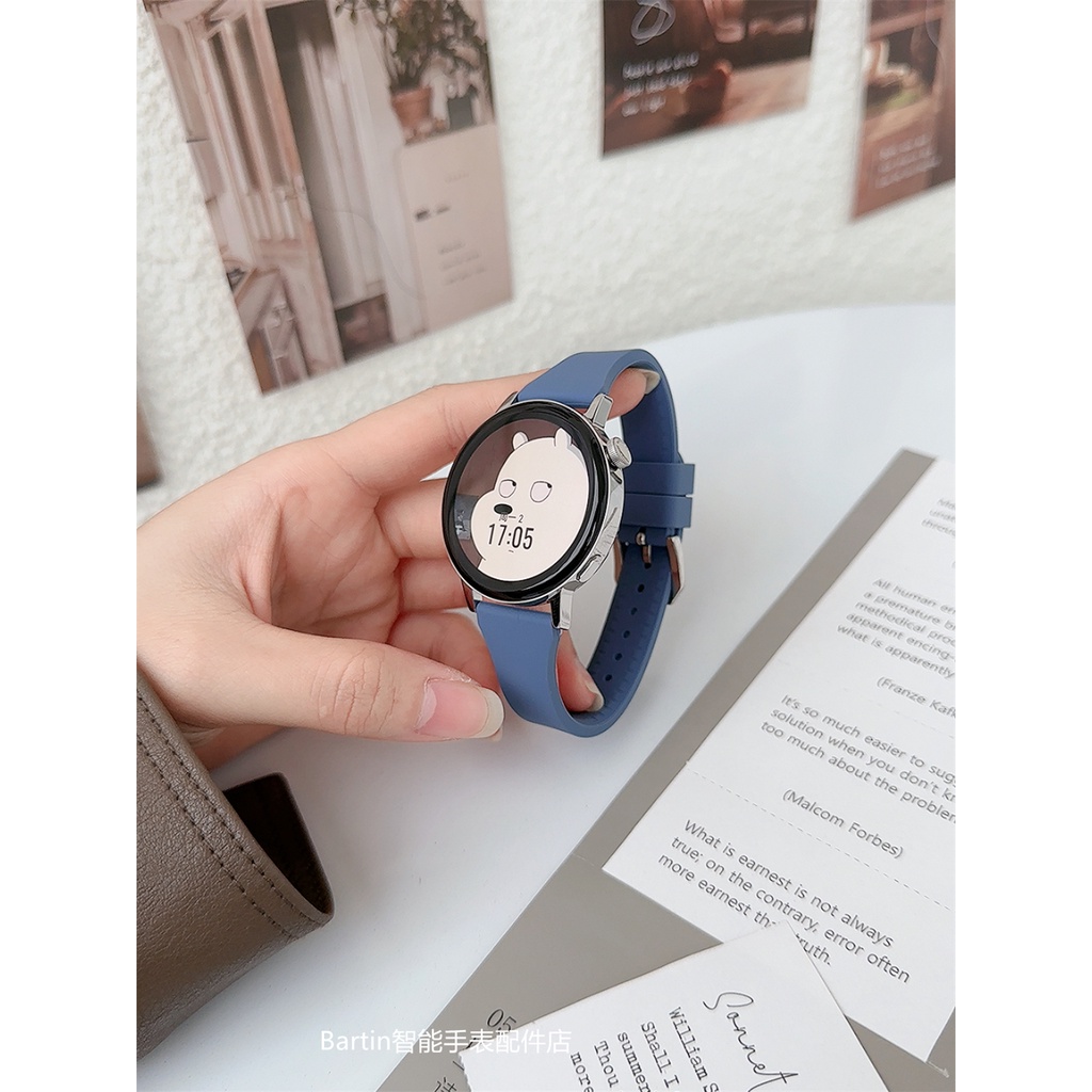 HUAWEI Dây Đeo Silicone 20 / 22mm Cho Đồng Hồ Thông Minh Samsung Galaxy 4 5 / classic 46mm / Active 2 40mm / 44mm Gear S3 GT / 2e / 3 / Pro