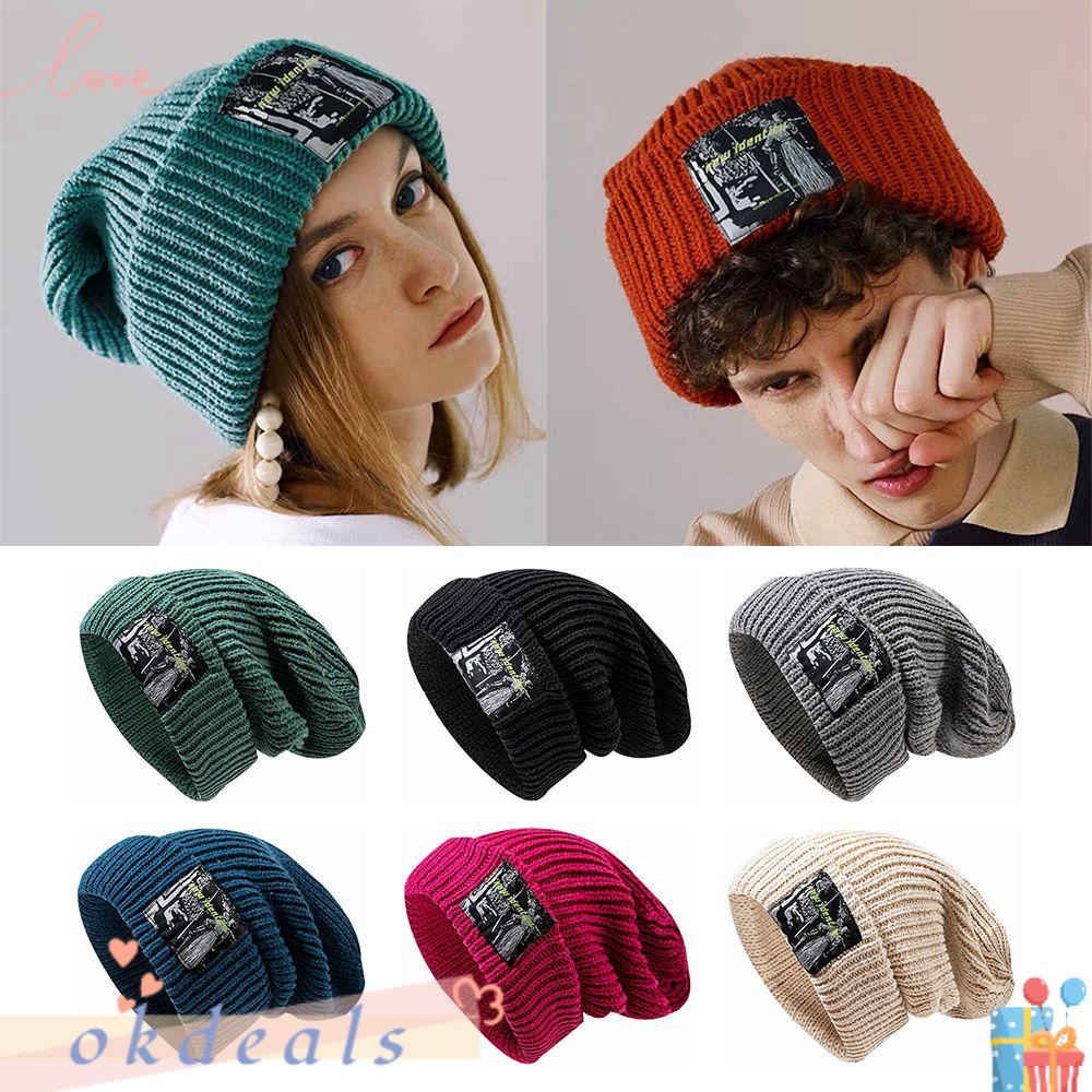 Mũ Beanie Dệt Kim Oversize Thời Trang Cho Nam Nữ