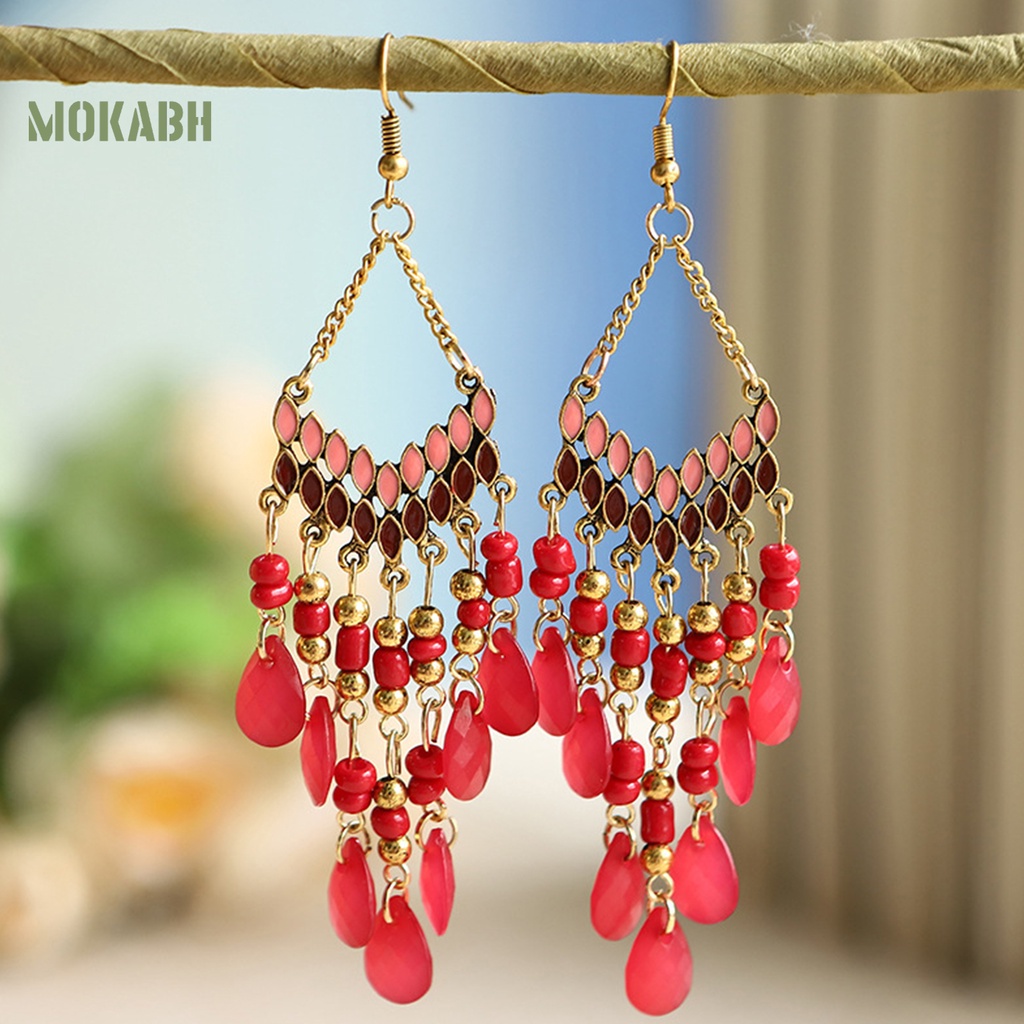 1 Đôi Bông Tai Hợp Kim Hình Giọt Nước Thời Trang