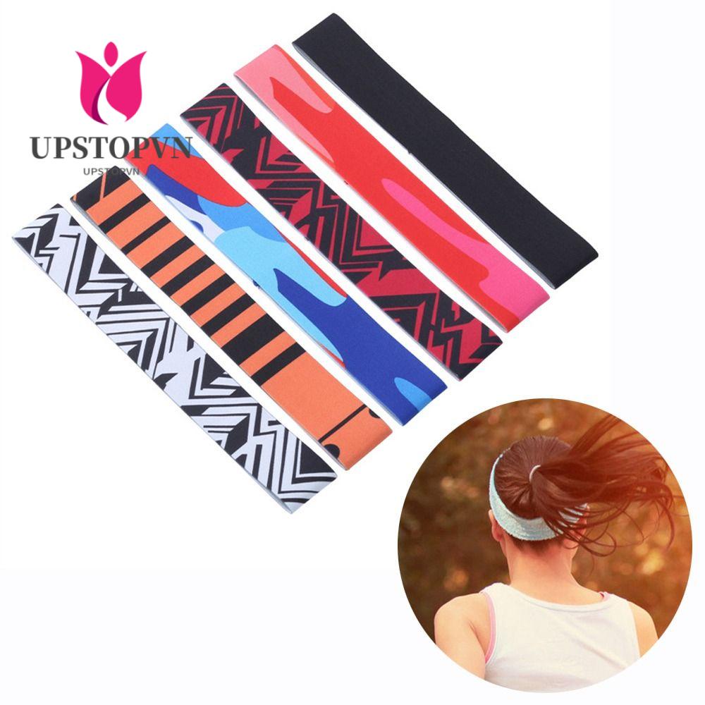 Băng Đô Co Giãn Thấm Hút Mồ Hôi In Họa Tiết Kẻ Sọc