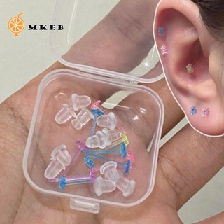 Khuyên Tai Nhựa Mini Trong Suốt Chống Dị Ứng Thời Trang Cho Nữ