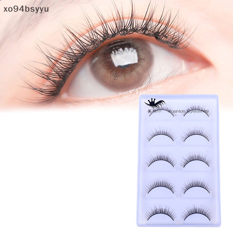 1 / 3 / 5 Cặp Lông Mi Giả 3D Trong Suốt Tự Nhiên xo94bsyyu