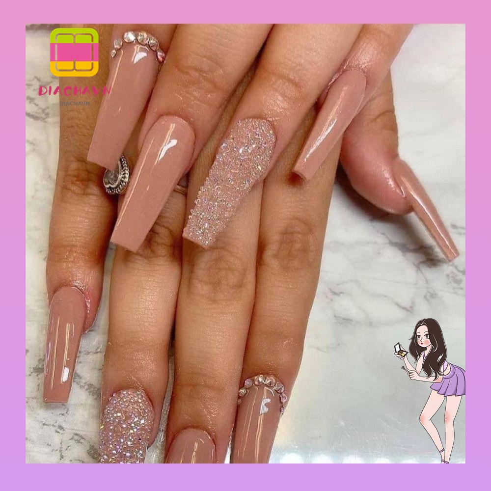 Set 24 Móng Tay Giả Có Thể Tháo Rời DIY