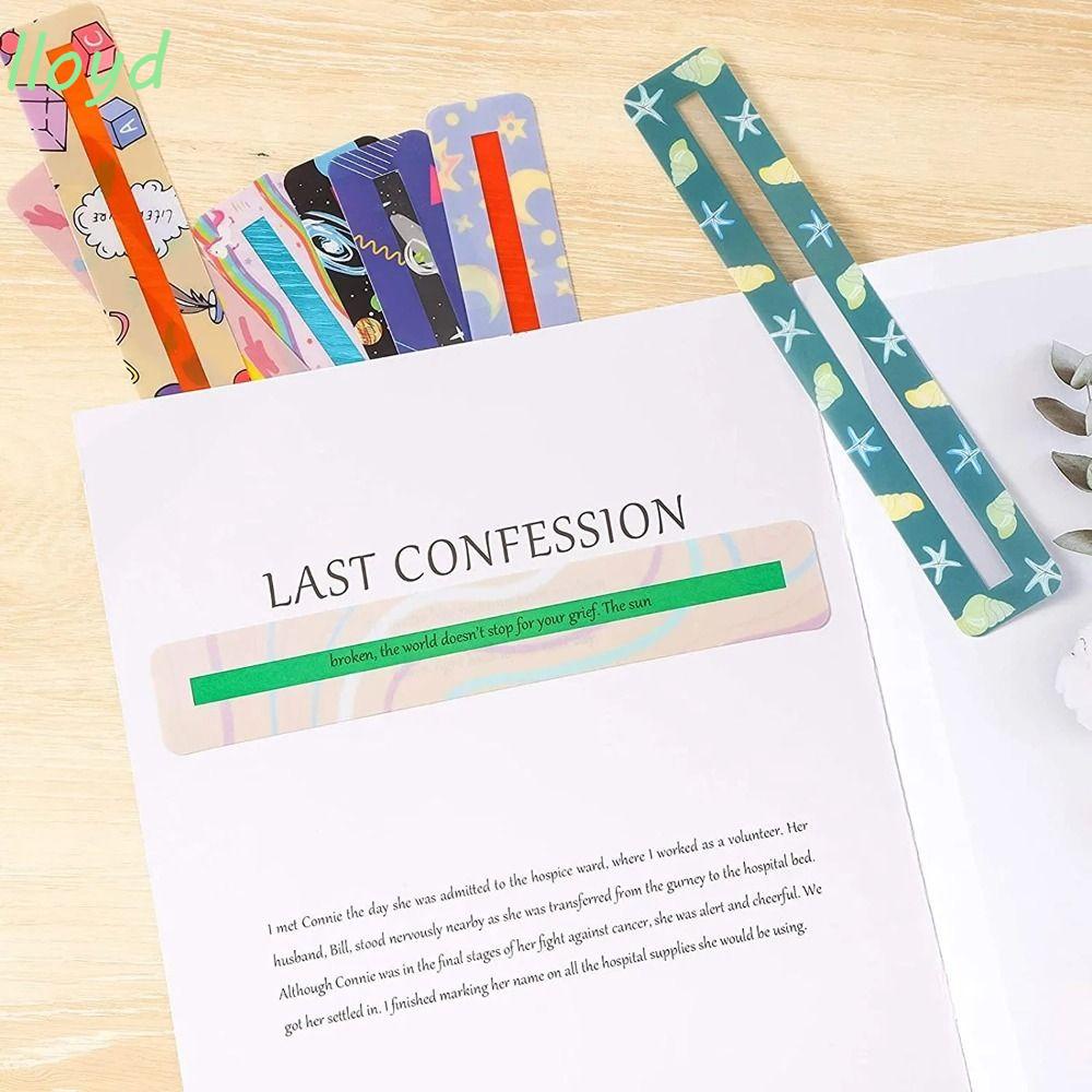 Lloyd Bộ 8 Dải Đọc Hướng Dẫn Đánh Dấu Trang Sách Chống Thấm Nước Đánh Dấu Trang Sách Hình Dyslexia Cho Học Sinh