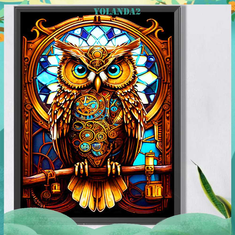 Tranh Đính Đá Kim Cương Toàn Bộ 5D DIY Hình Vẽ Con Cú