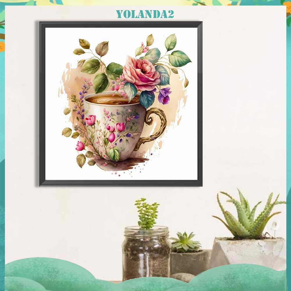 Tranh Đính Đá Kim Cương Toàn Bộ 5D DIY Hình Vẽ Hoa Trang Trí Nhà Cửa