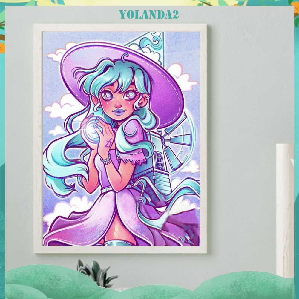 Tranh Đính Đá Kim Cương Toàn Bộ 5D DIY Hình Vẽ Cô Gái Trang Trí Nhà Cửa