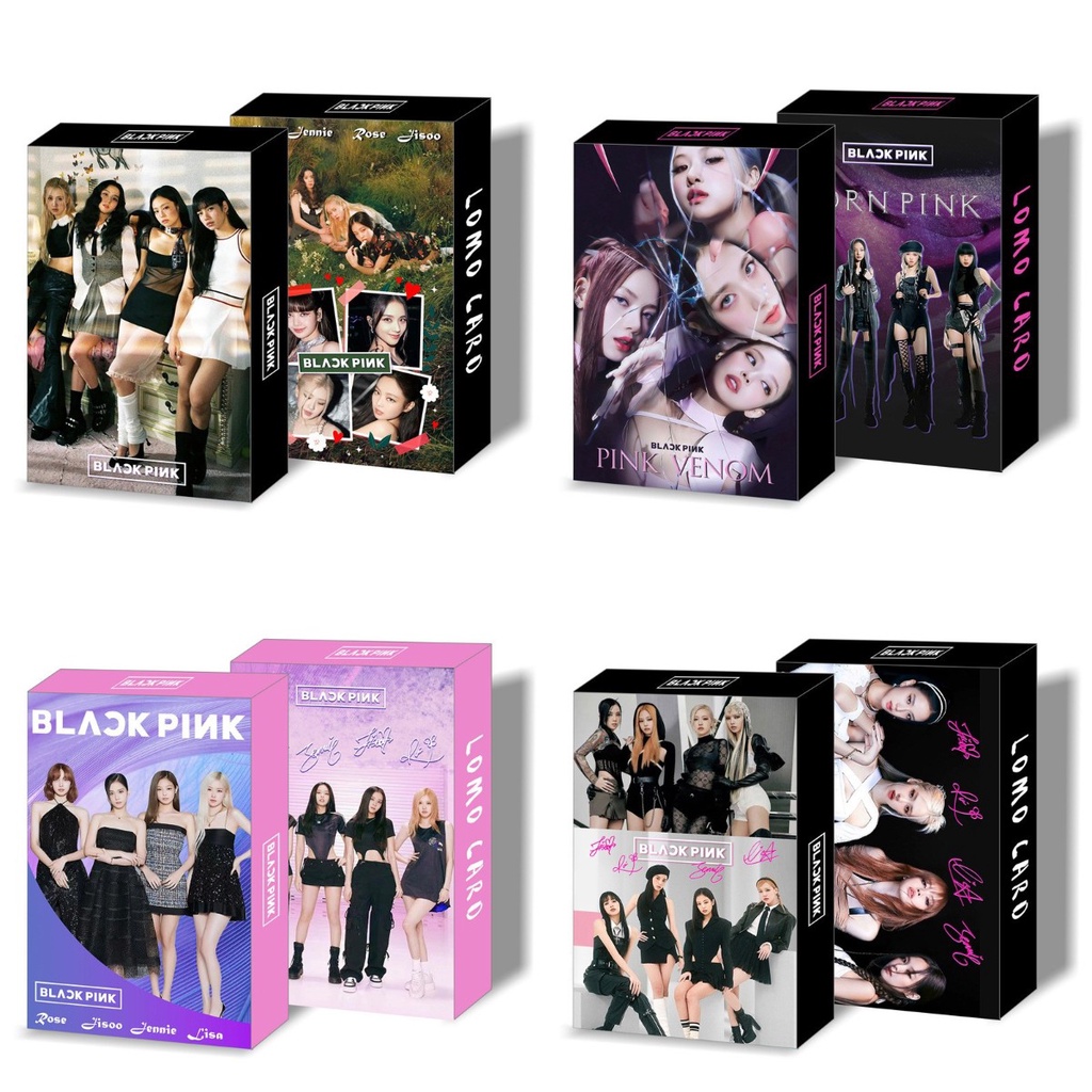 Blackpink Album Shut Down &amp;  Born Pink Photocard Lisa Rose Jennie Jisoo Double-sided Lomo Card