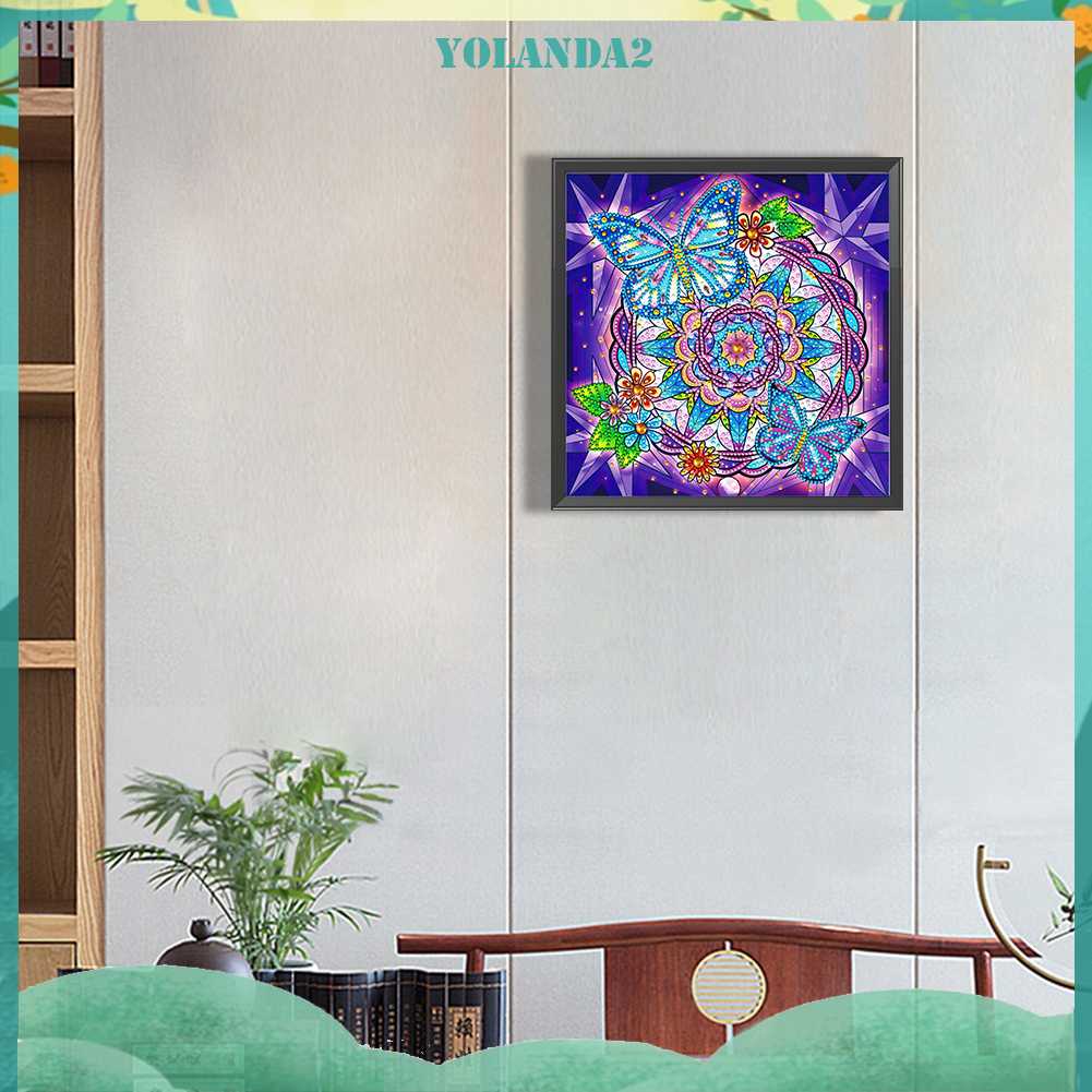 Bộ Tranh Đính Đá 5D Họa Tiết Hoa Lá Độc Đáo DIY Dùng Trang Trí Nhà Cửa