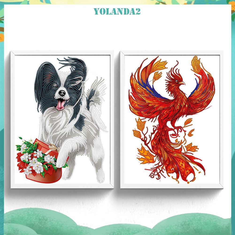 Bộ Tranh Đính Đá 5D Họa Tiết Động Vật Độc Đáo DIY Dùng Trang Trí Nhà Cửa