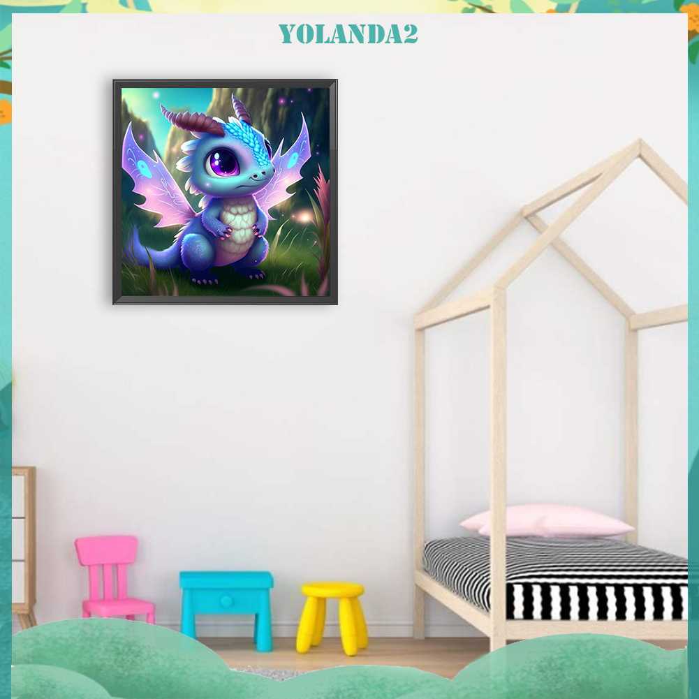 Tranh Đính Đá Kim Cương Toàn Bộ 5D DIY Hình Vẽ Khủng Long