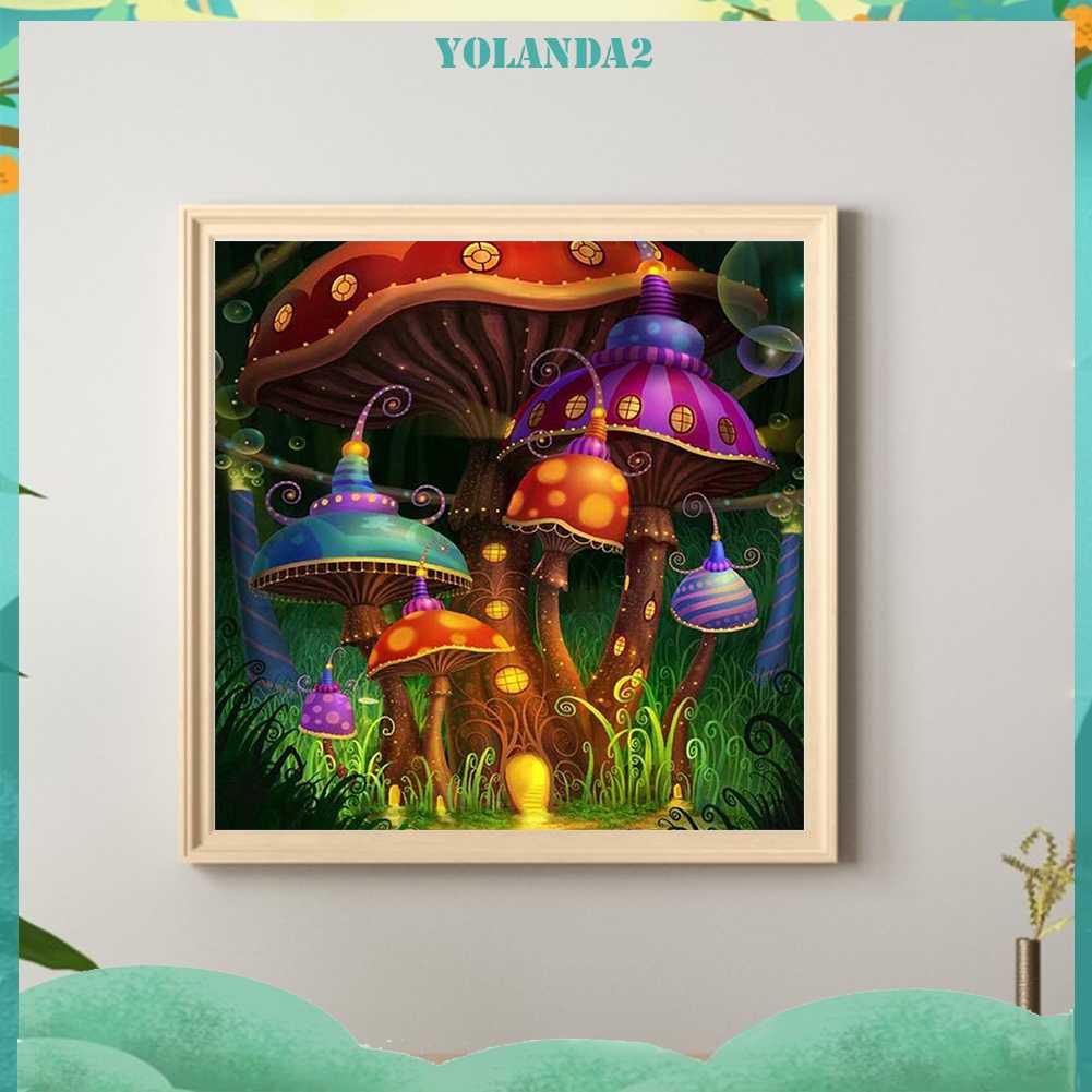 Tranh Đính Đá Kim Cương Toàn Bộ 5D DIY Hình Vẽ Hoa Trang Trí Nhà Cửa