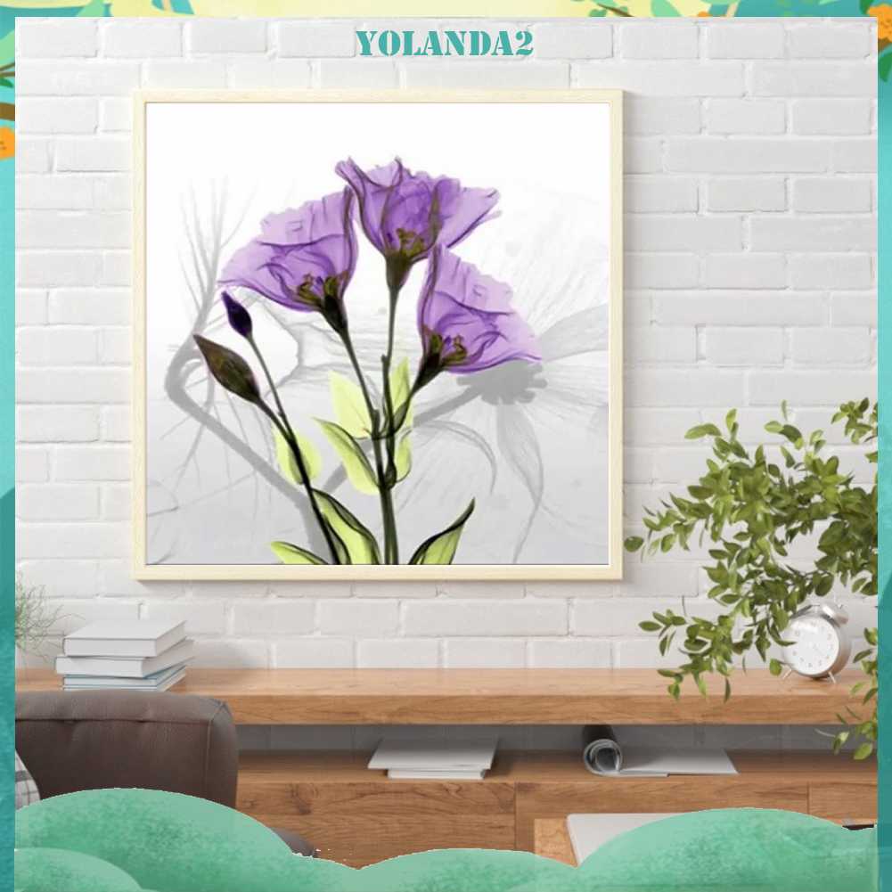 Tranh Đính Đá Kim Cương Toàn Bộ 5D DIY Hình Vẽ Hoa Trang Trí Nhà Cửa