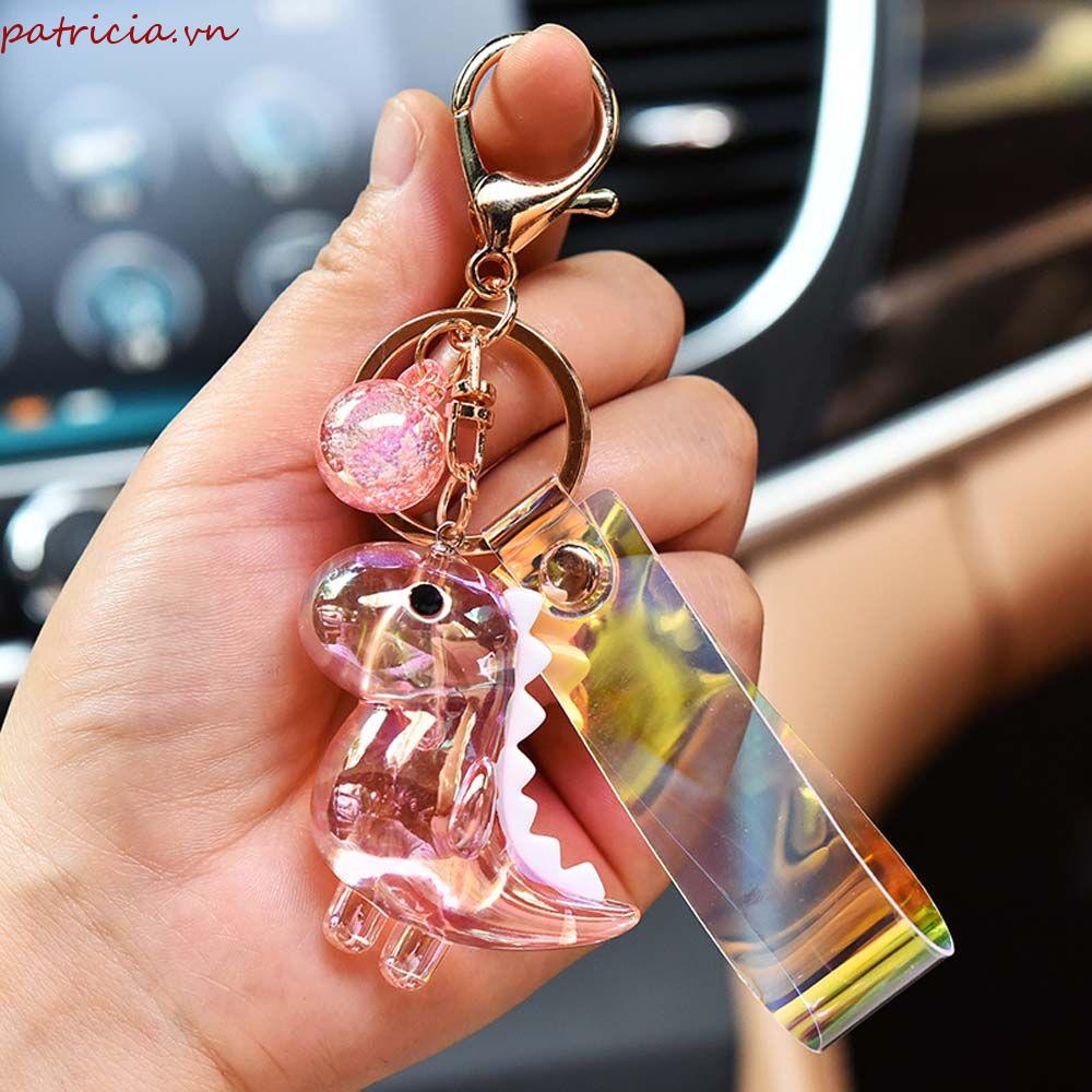 Móc Khóa Xe Hơi Hình Khủng Long Bằng Acrylic Dễ Thương