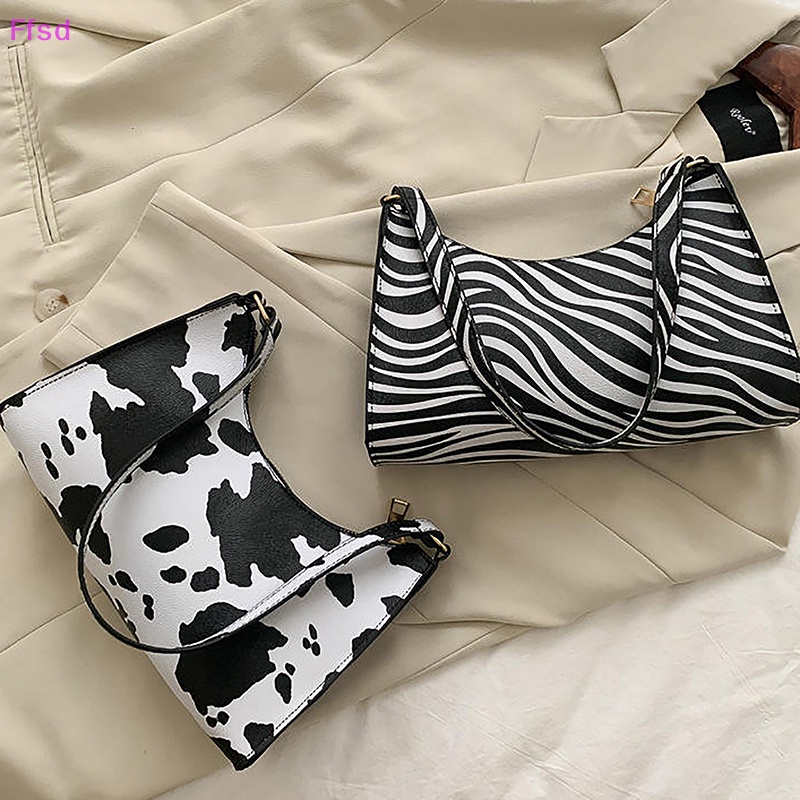 {Ffsd} Túi Xách Da PU In Họa Tiết Ngựa Vằn Thời Trang Đơn Giản Cho Nữ * Giảm Giá Hot