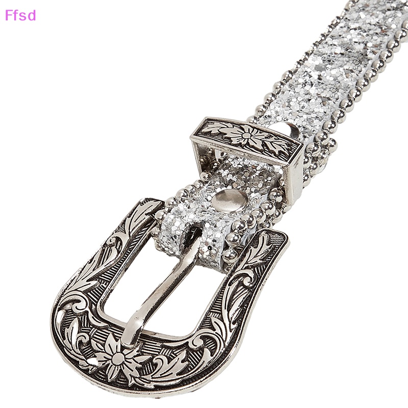 Thắt Lưng Da PU Đính Đá Thời Trang Phương Tây Y2K Cho Nam Nữ