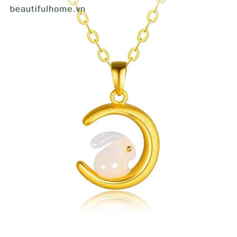 [beautifulhome] Vòng Cổ Choker Mặt Hình Thỏ / Mặt Trăng Thời Trang Cá Tính Dành Cho Nữ