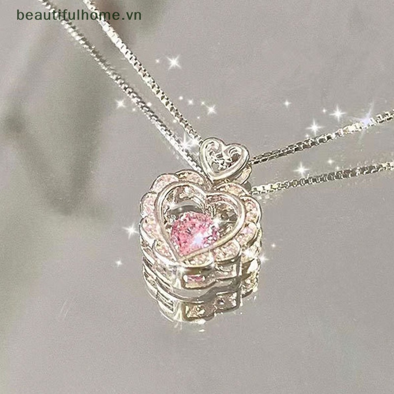 Vòng cổ Mặt Hình Trái Tim Màu Bạc Phong Cách Vintage Thời Trang Cho Nữ