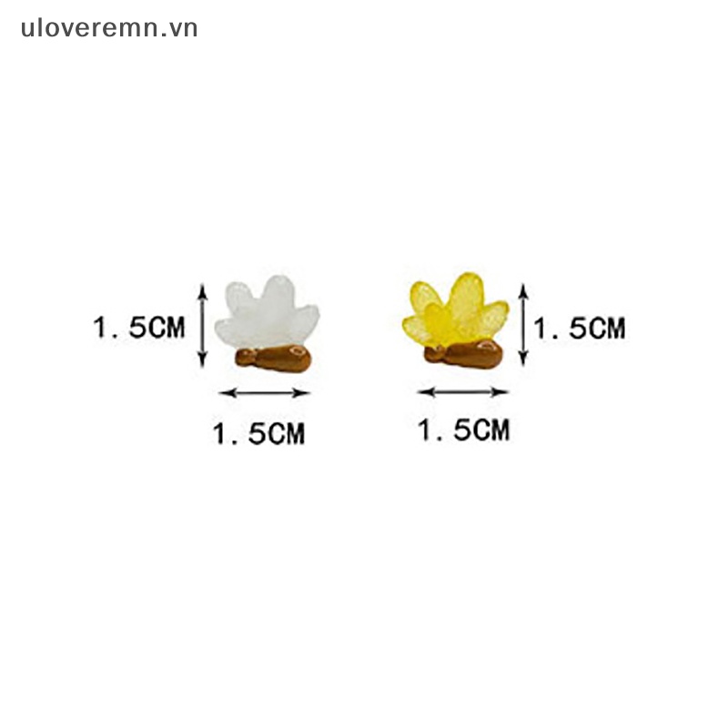 Set 10 San Hô Nhựa Trong Suốt Màu Dạ Quang Trang Trí Nhà Búp Bê