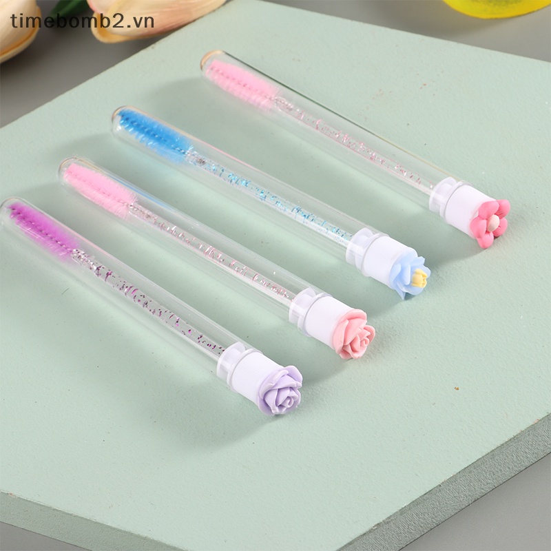 Bộ 8 Ống Mascara Họa Tiết Hoa Hồng Dùng Nối Mi Chuyên Nghiệp