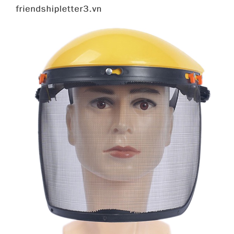 Mũ Bảo Hiểm Có Tấm Lưới Che Mặt Bảo Vệ Toàn Diện Cắt Cỏ Sân Vườn