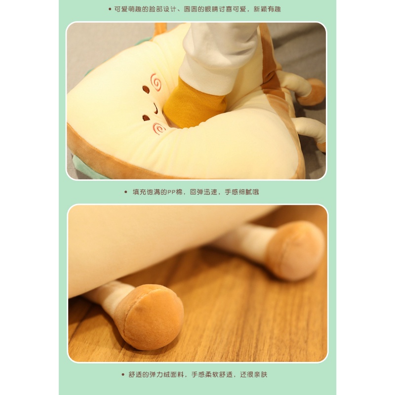 Gối Nhồi Bông Hình Bánh Sandwich Dễ Thương